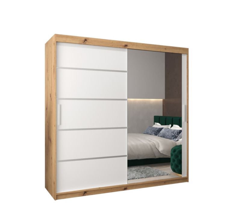 Szafa przesuwna Garderoba Abiks Verona 2 200 artisan + biały 1 szt.