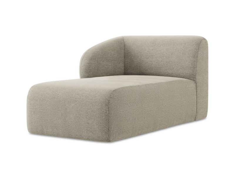 Szezlong lewostronny LaMiaSofa CERVO z tkaniny bouclé 91x166 cm kreci 1 szt.