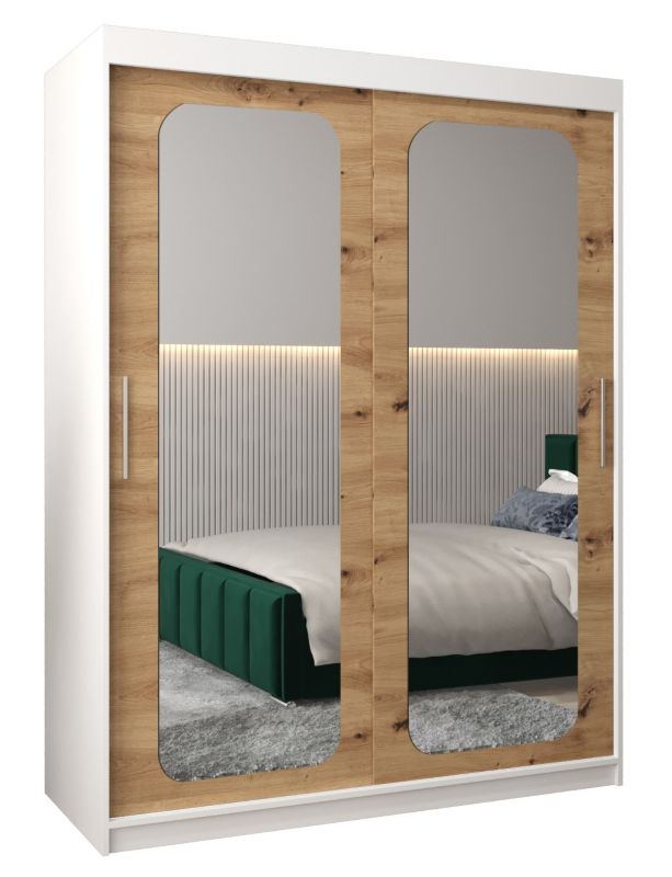 Szafa przesuwna Garderoba Abiks PROMO T3 150 biały/artisan 1 szt.