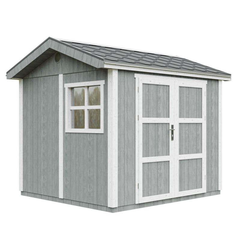 Domek ogrodowy TIMBELA M913A-CAVERN STEEL 5,9 m² LP Smartside z podłogą i gontem bitumicznym 1 szt.