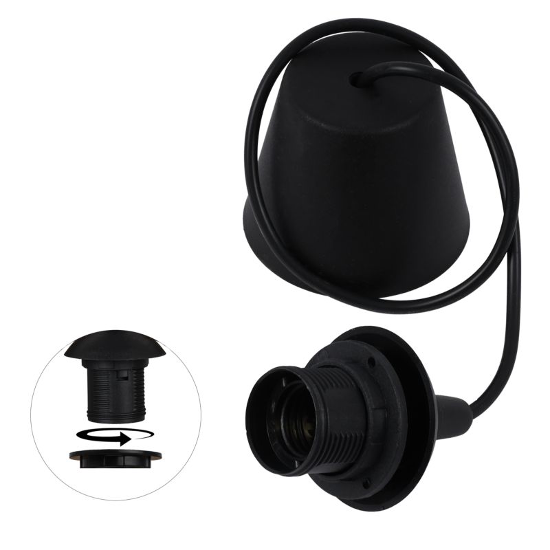 Linka zawiesie do lampy Light Home LH 1x E27 stożek czarny 1szt.