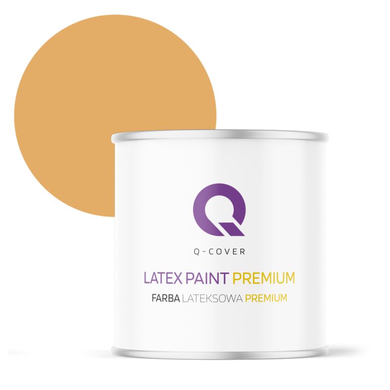 Farba Lateksowa Premium Plamoodporna do Ścian i Sufitów Q-Cover Bursztynowy H6441 Głęboki Mat 2L