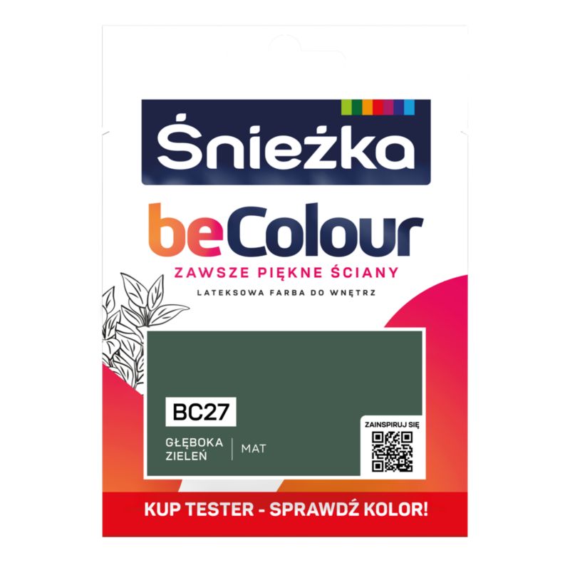 Tester farby Śnieżka Becolour głęboka zieleń 25 ml