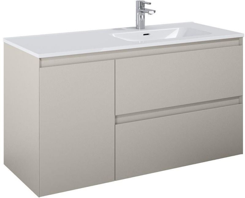 Szafka pod umywalkę Elita Split 120cm podumywalkowa wisząca fume mat MDF z cargo kosz 1 szt.