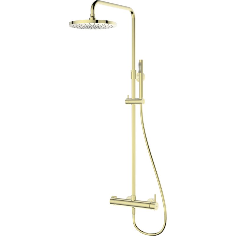 Zestaw prysznicowy ścienny Oltens Molle z deszczownicą złoty połysk 1 szt.