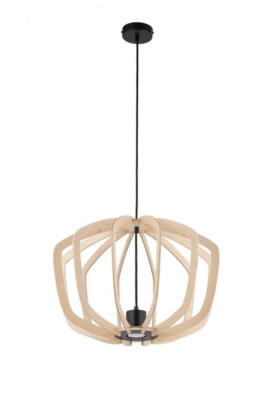 Lampa wisząca Sigma Lighting Summer 8689 jasne drewno-czarna nowoczesna 1xGU10 x 1 szt.