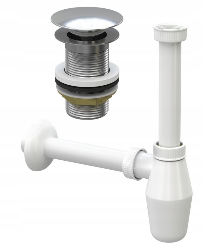 Korek Klik Klak + Syfon Do Umywalki Granitan Klik Klak Bez Przelewu 1 szt.