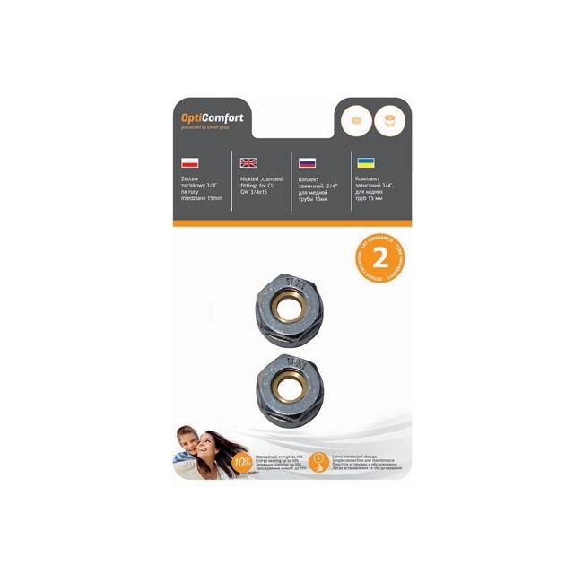 Zestaw zaciskowy Idmar 3/4 cala CU 15 mm