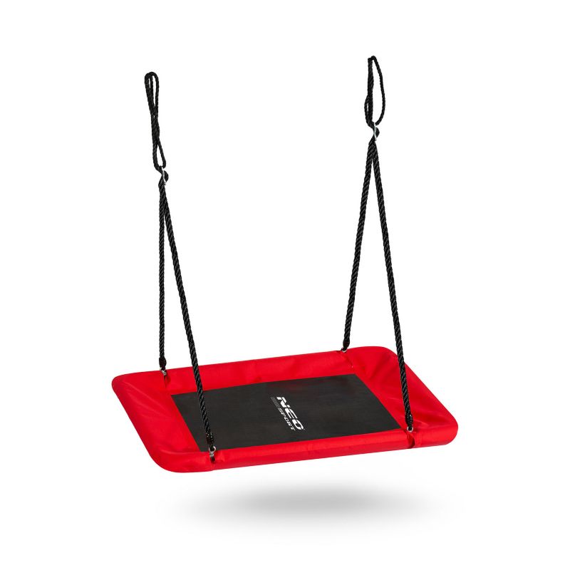 Huśtawka ogrodowa Neo-Sport Swingo bocianie gniazdo fotel wiszący bujany 110 cm czerwony 1 szt.