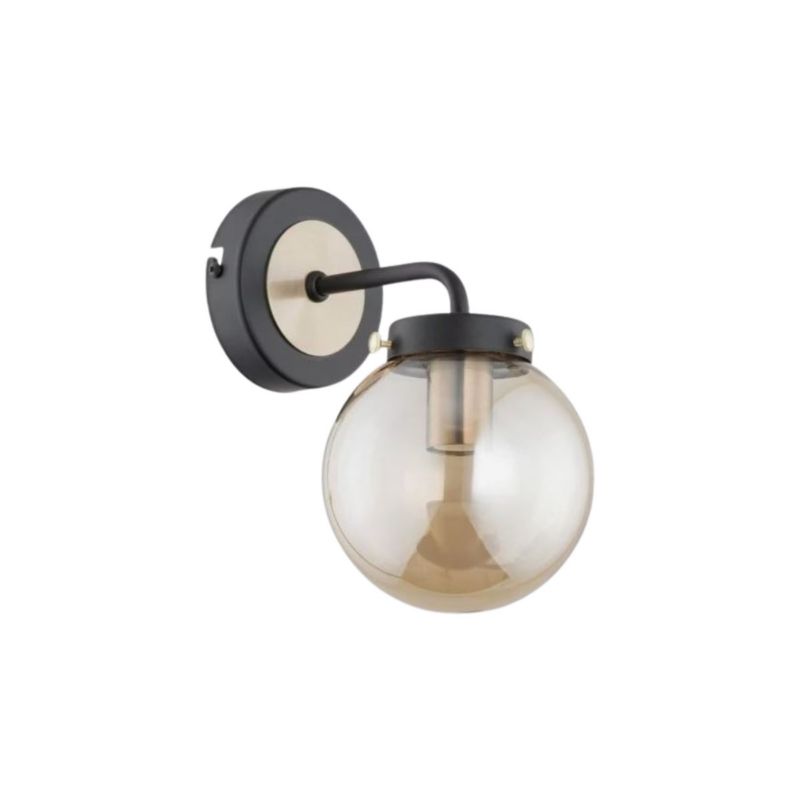 Kinkiet ścienny Alfa Grap czarny-mosiądz-złoty 1 x E14 x 40W IP20 wym: 26 x cm - 1 szt.