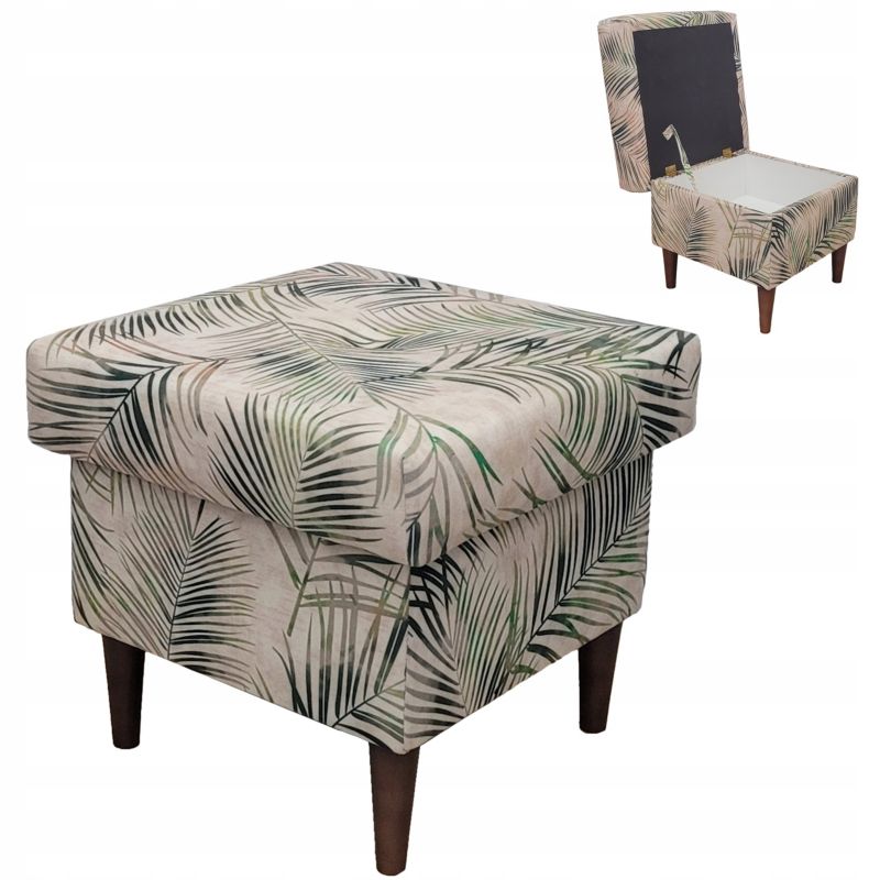 Pufa do salonu podnóżek z pojemnikiem Family Meble ARI beż 1szt