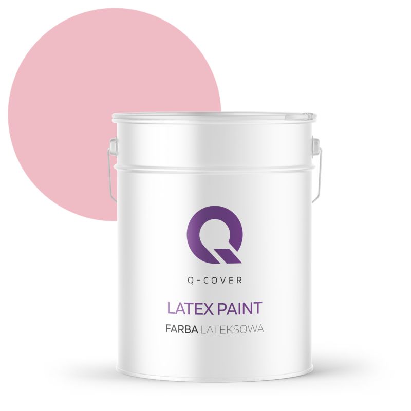 Farba Lateksowa Do Ścian i Sufitów Q-Cover Różowy jasny H3657 Głęboki Mat 10L