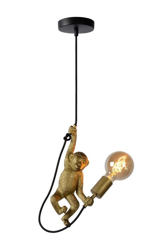 Lampa sufitowa wisząca Lucide Extravaganza Chimp 5318 czarno-złota szerokość 18 cm 1xE27 x 60W 1 szt.