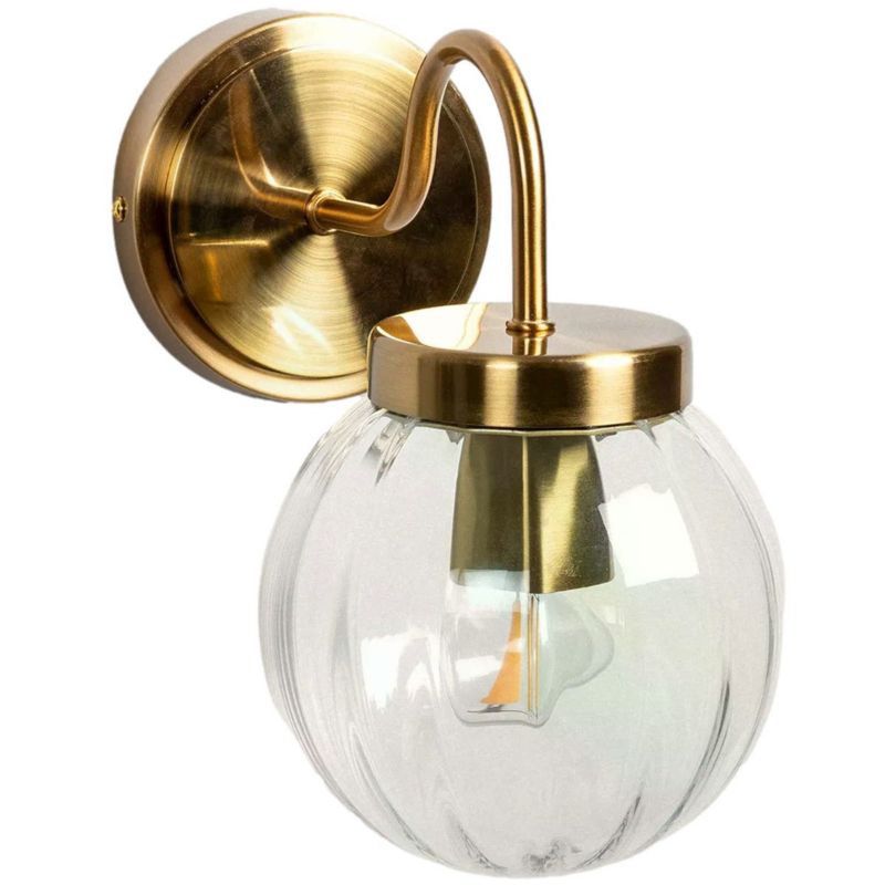 Kinkiet ścienny Abruzzo Simone złoto-przezroczysty styl klasyczny 1 x E27 x IP20 wym: 21 x 15 x 25 cm - 1 szt.