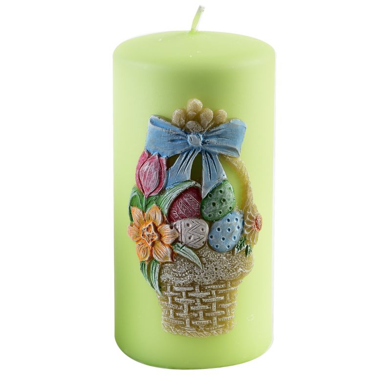 Świeca MONDEX KOSZYCZEK 70 x 140 x 70 mm Zielony 1 szt.