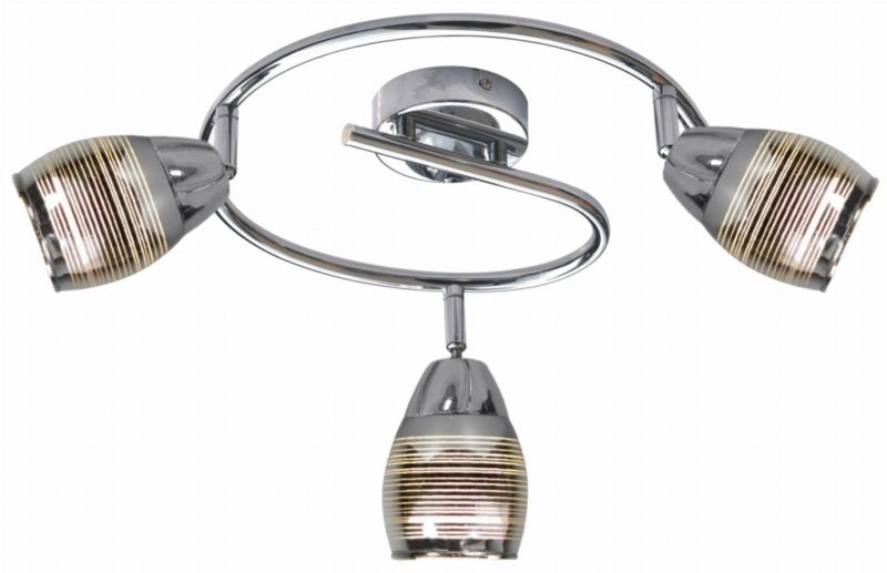 Lampa sufitowa Candellux Milton chromowana wym: 18 x 38 x 38 cm 3xE14 x 10W 1 szt.