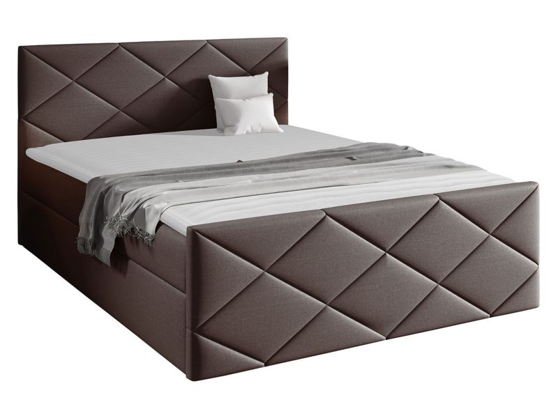 Łóżko kontynentalne MIRJAN 24 Herkules 160x200 jasny brąz 1 szt.