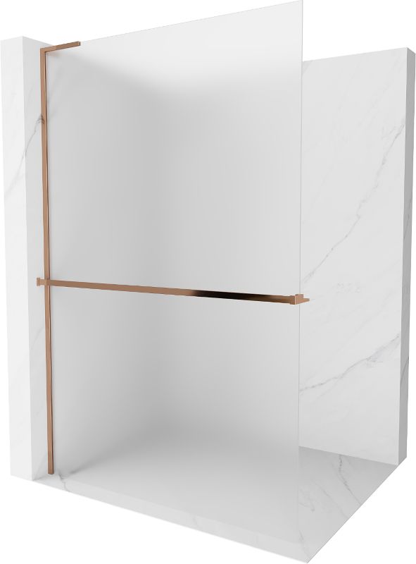 Ścianka prysznicowa Mexen Kioto+ L szron różowe złoto 90x200 cm 800-090-123-60-30 1 szt.