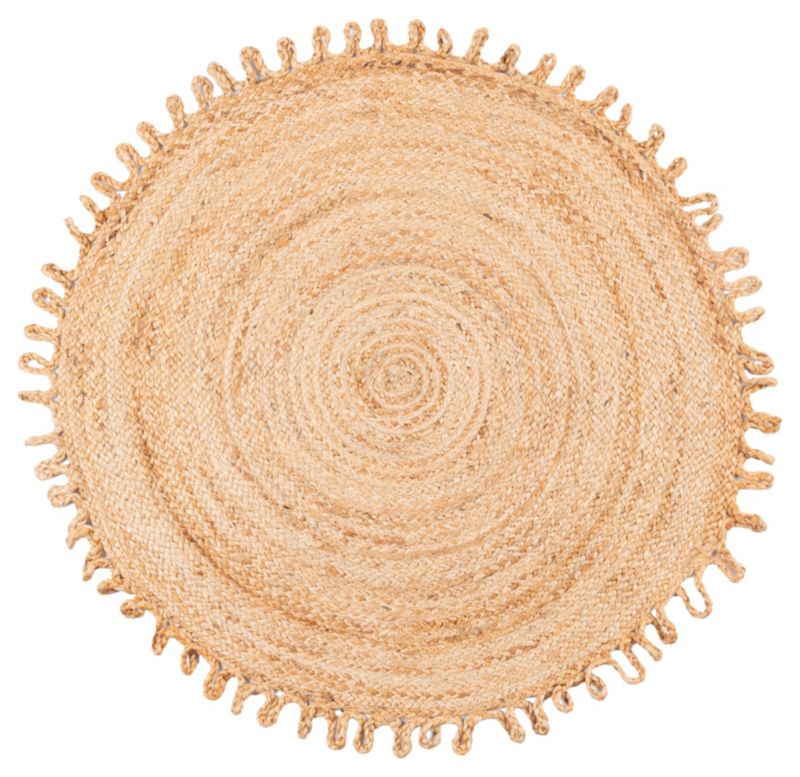 Dywan Multidecor z Juty Outdoor na zewnątrz i do wewnątrz 100 cm koło boho beżowy 1 szt.