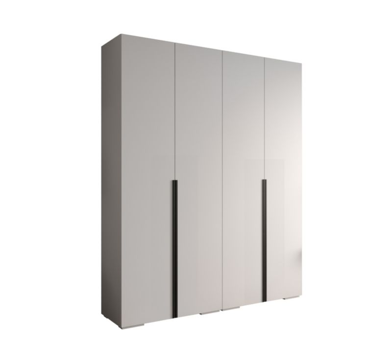 Szafa uchylna ubraniowa INOVA 1 (biały/czarny) 2