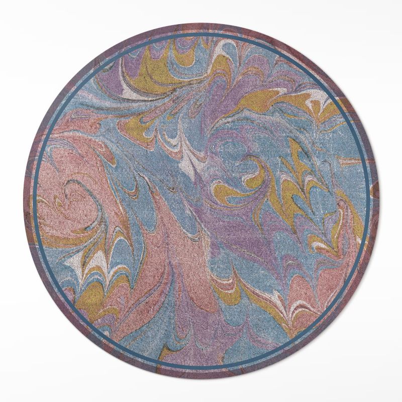 Okrągły Dywan Winylowy Wallfluent fi90 cm Abstrakcyjna kompozycja 1 szt.