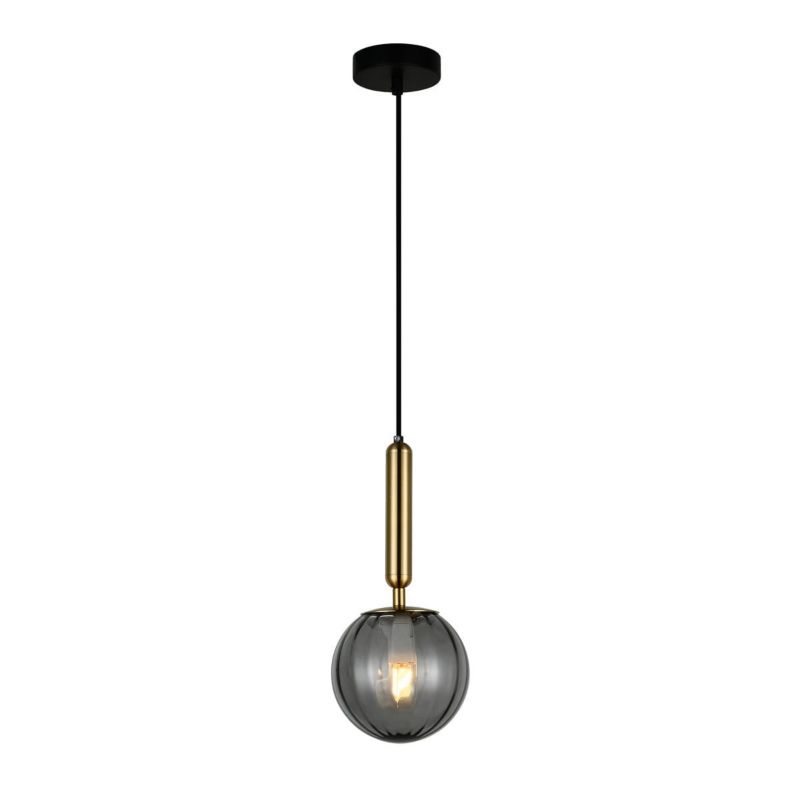 Lampa sufitowa wisząca Italux Ravena 6671 mosiężno-dymiona nowoczesna 1xE27 x 5W 1 szt.