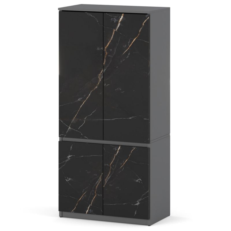 Szafa Hurtownia-Mebli 4 Drzwi Posti 80cm Szary Mat San Sebastian 80x50x180 cm 1szt.