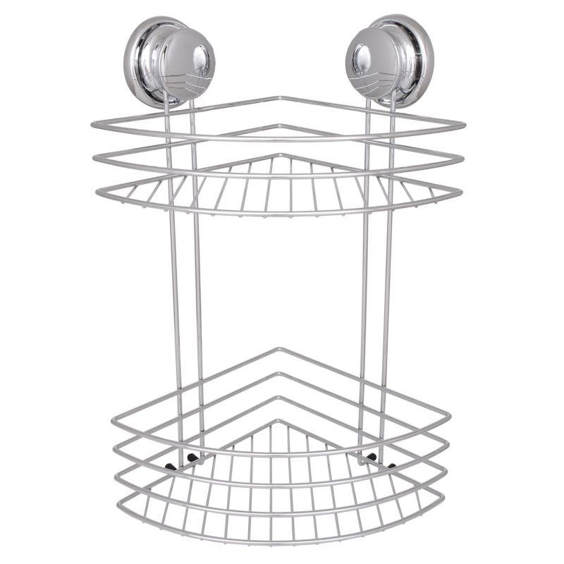 Półka łazienkowa GAVI - Yoka Home wisząca narożna na przyssawki koszyk łazienkowy chrom - 1 szt.