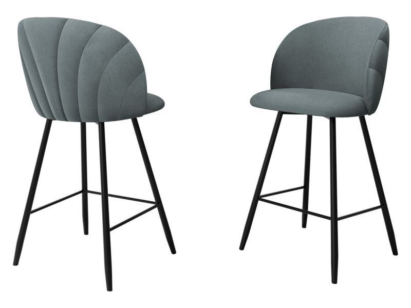 Hoker MIRJAN 24 tapicerowany z oparciem K99 H popielaty 1 szt.