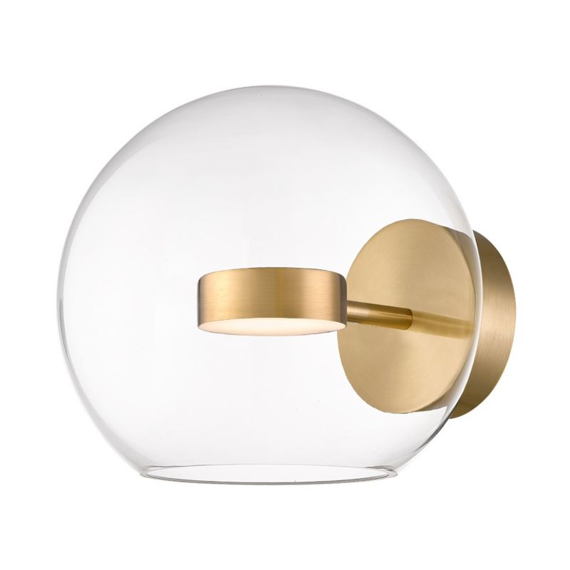 Kinkiet ścienny Zuma Line Enceladus złoty brązowo-przezroczysty LED 5W 3000K 500lm IP20 wym: 21,2 x 25,7 cm - 1 szt.