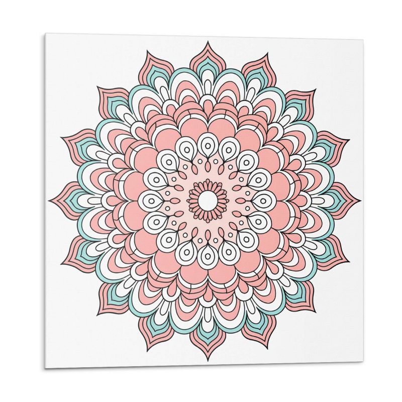 Kafelki samoprzylepne Wallfluent 50x50 cm Mandala z motywem kwiatowym 4 szt.