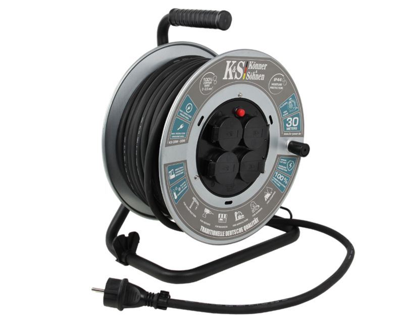 Przedłużacz bębnowy Könner & Söhnen KS CRM-30M 4 gniazda schuko 30 m 1 szt.