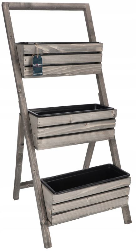 Kwietnik ogrodowy KOTARBAU drewniany z wkładem szary 105 cm 1 szt.