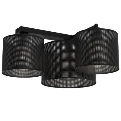 Lampa sufitowa wisząca Luminex Loft Shade czarny mat wym: 22,5 x 43 x 43 cm 3xE27 x 15W 1 szt.