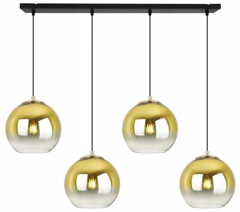 Lampa sufitowa wisząca Light Home LH Bergen Gold 4x E27 60W klosz 15cm złoty 1szt.