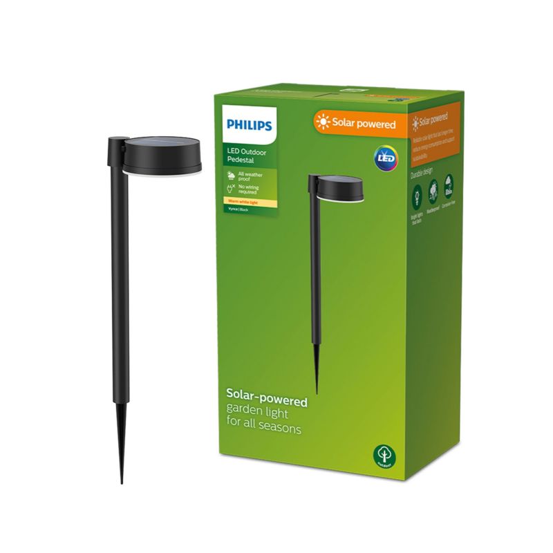 Lampa Ogrodowa Philips Solarna Wbijana LED 1.5W 200lm 2700K Czarna 1 szt.