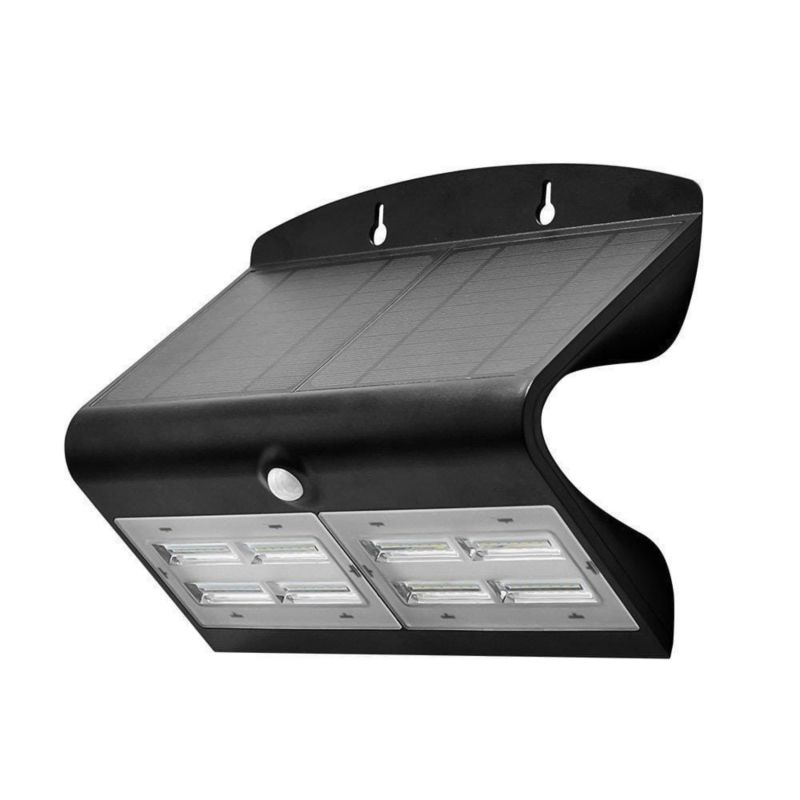 Kinkiet solarny z czujnikiem V-TAC 767 czarny LED 6.8W 4000K 800lm IP65 wym: 22,1 x 27 x 10,92 cm tworzywo sztuczne - 1 szt.