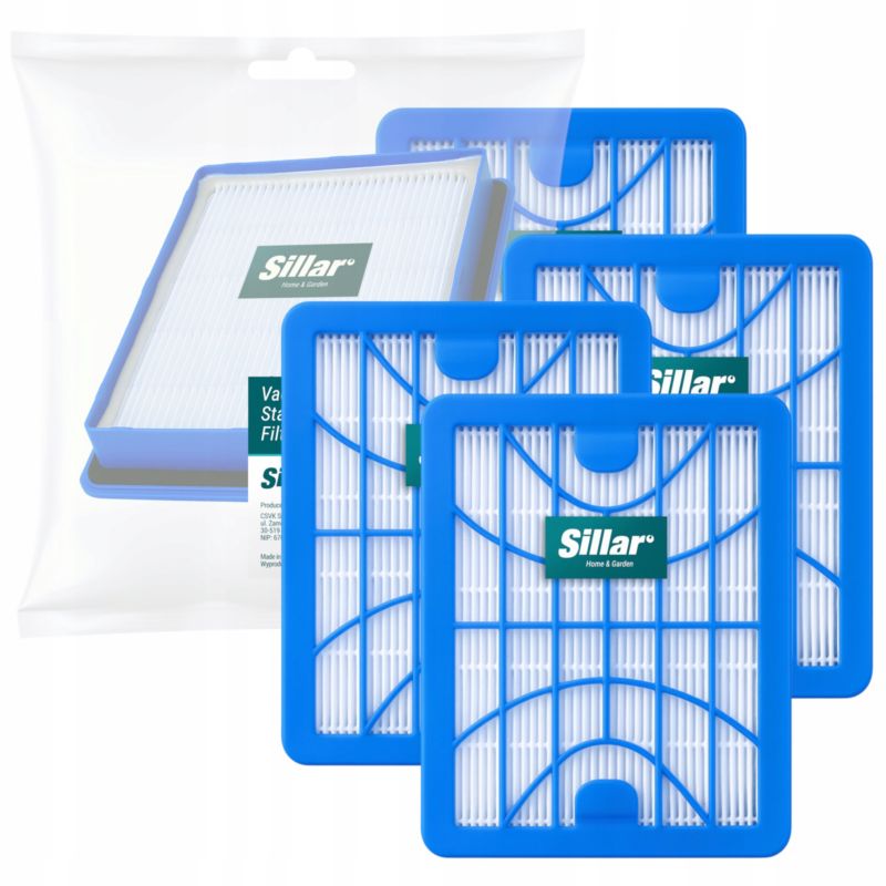 Filtr do odkurzacza, Sillar, zamiennik do odkurzaczy Zelmer Cobra Jupiter Orion, odpowiednik ZVCA040S, 2000.0050, 00632560, 4szt