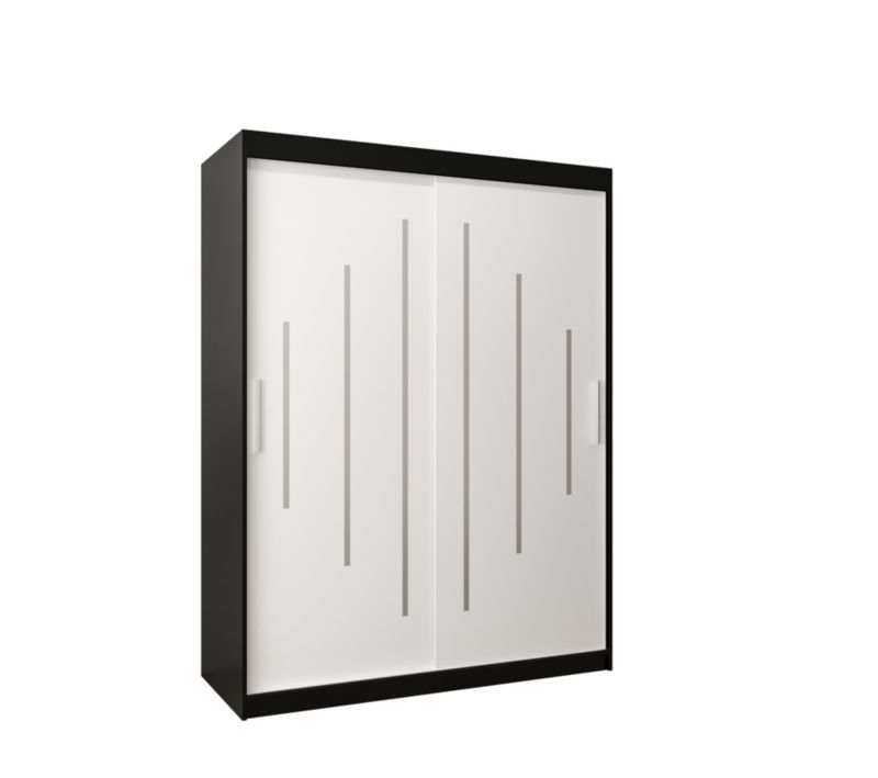 Szafa przesuwna Garderoba Abiks YORK 150 czarny/biały 1 szt.