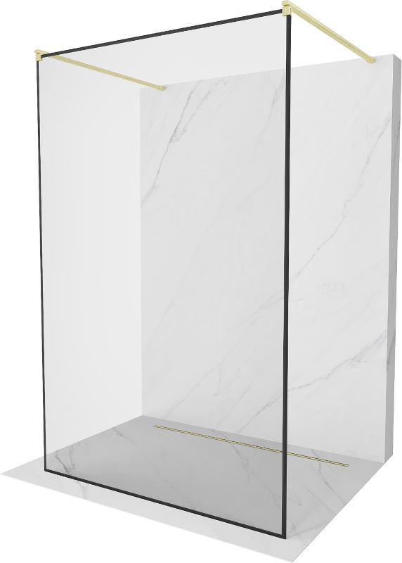 Ścianka prysznicowa Mexen Kioto czarny wzór 130x200 cm 800-130-002-55-70 1 szt.