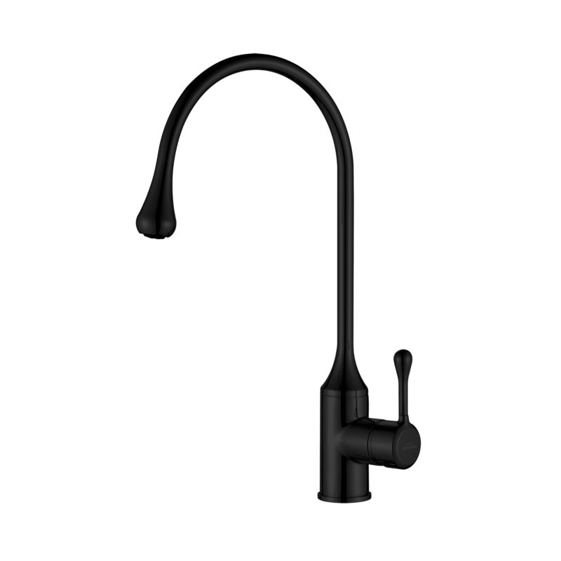 Bateria kuchenna zlewozmywakowa Invena Pingo z obrotową wylewką czarny 1 szt.