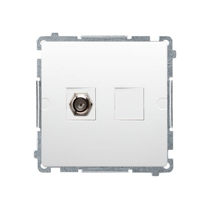 Gniazdo antenowe typu F pojedyncze białe Basic BMAF1.01/11 Kontakt-Simon