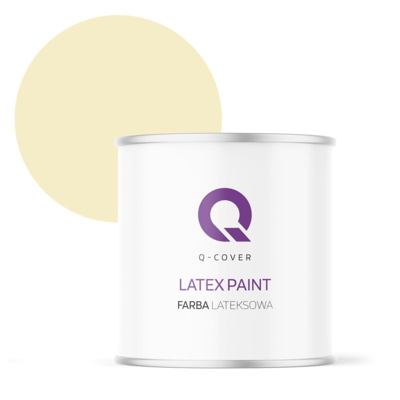 Farba Lateksowa Do Ścian i Sufitów Q-Cover Blady żółty H6883 Głęboki Mat 2L