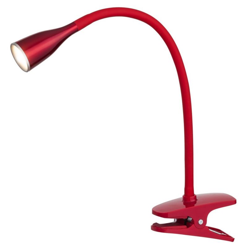 Lampa biurkowa Rabalux Jeff bordowy LED 4.5W 3000K 330lm z klipsem IP20 wym: 35 x 13 x 13 cm tworzywo sztuczne - 1 szt.