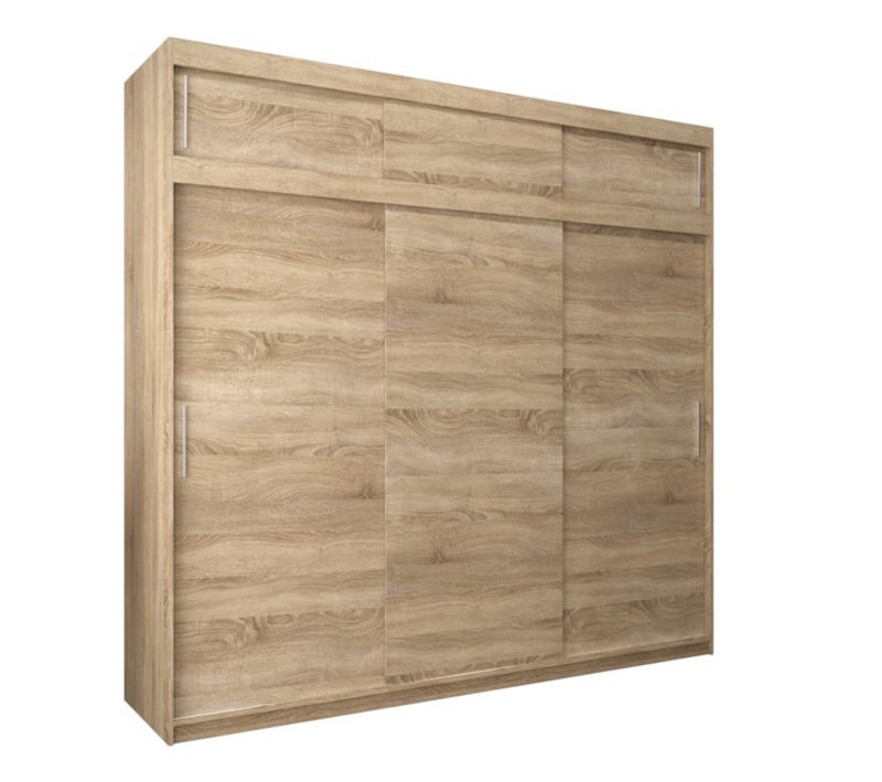 Szafa przesuwna Garderoba Abiks Tokyo 250 sonoma + sonoma z nadstawką 1 szt.