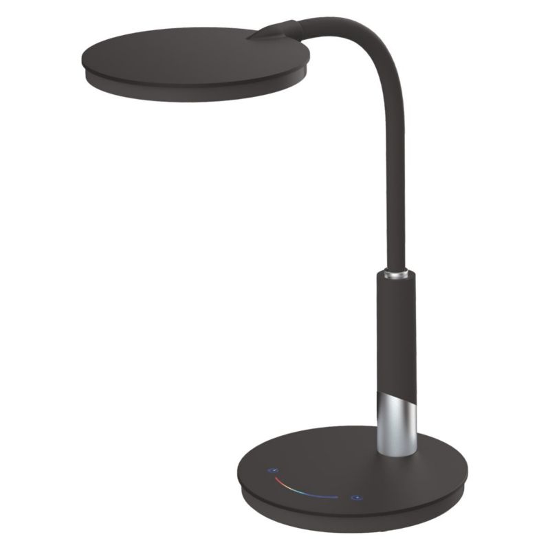 Lampa biurkowa Kaja Dino czarno-srebrna LED 10W 4000K 600lm IP20 wym: 37 x 18 x 18 cm tworzywo sztuczne - 1 szt.