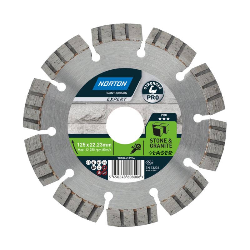 Tarcza diamentowa Norton Expert PRO LASER do materiałów budowlanych 125 x 22.23 mm