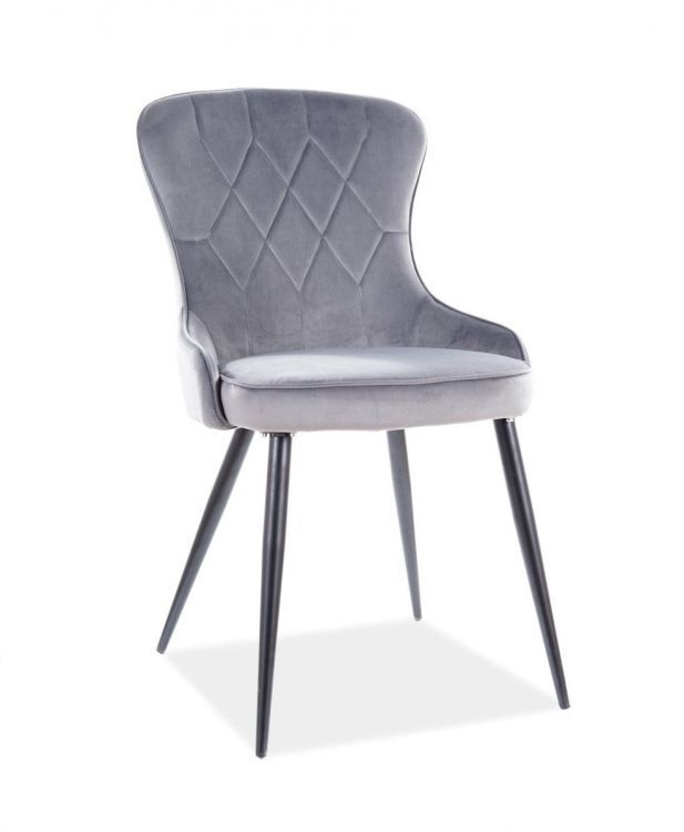 Krzesło Signal LOTUS VELVET szare 1 szt