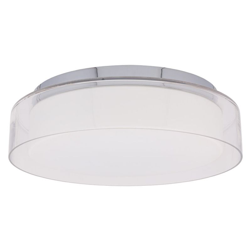 Plafon sufitowy Nowodvorski Lighting Pan chromowany przezroczysty LED 17W 4000K 800lm IP44 wym: 10 x 35 x 35 cm - 1 szt.