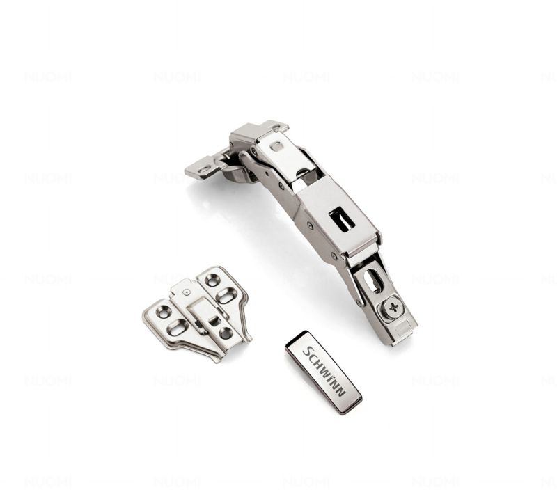 Zestaw zawiasów meblowych Schwinn 165 stopni cichy domyk clip on 4 szt.